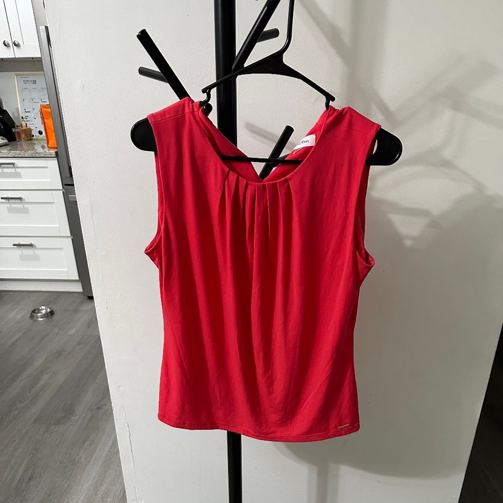 Calvin Klein Pink Sleeveless Blouse
